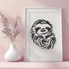 Unique Sloth Vector Craft File - Free SVG Download