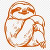 Free Unique Sloth Vector Drawing PDF - Commercial Use