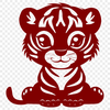 Artistic Tiger In SVG - For Free Download, Commercial Use