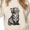 Beautiful Sitting Tiger - DXF Digital File