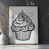 Artistic Cupcake - PDF Format