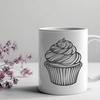 Unique Cupcake Vector Drawing