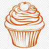 Free Beautiful Cupcake Digital Drawing