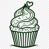 Cupcake Template In SVG, PNG, PDF And DXF Formats