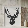 An SVG outline image of a deer, ideal for use in various digital design tools like Procreate or Illustrator.