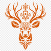 Ornate Deer SVG, PNG, PDF And DXF Files