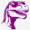 Unique T Rex Wearing Sunglasses PNG