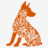 Creative Sitting Doberman Pinscher PNG