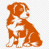 Beautiful Sitting Australian Shepherd - PNG Digital File