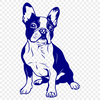 Artistic Sitting Dog - SVG