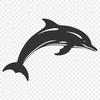 Free Unique Dolphin Printable Artwork DXF - Commercial Use