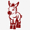 Standing Donkey Vector Drawing - Free DXF