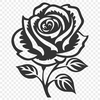 Creative Rose Printable Artwork - Free DXF Download