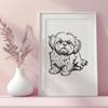 Artistic Shih Tzu - SVG Format