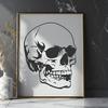 Skull Vector Illustration In SVG, PNG, PDF And DXF File Formats