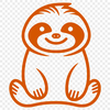 Sitting Sloth Vector Image - Free SVG