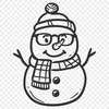 Stunning Snowman Illustration - Free PNG