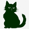 Sitting Cat Digital Artwork - Free PNG