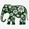 Artistic Elephant In SVG, PNG, PDF And DXF File Formats - Free