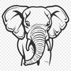 Free Unique Elephant Digital Drawing