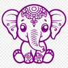 Sitting Elephant SVG - Decal For Commercial Use