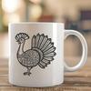 Ornate Turkey - DXF Format