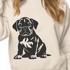 Cute Sitting Bulldog DXF