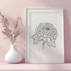 Artistic Chrysanthemum Clipart - Free DXF Download