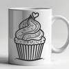 Cupcake Template In SVG, PNG, PDF And DXF Formats