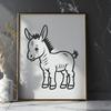 Standing Donkey DXF - Design For Commercial Use