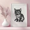 Creative Kitten - Glowforge PNG