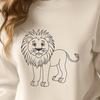 Unique Standing Lion Clipart