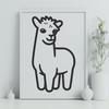 Standing Llama Digital Artwork - SVG Free Download