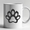 Creative Paw Print Stencil - Free DXF Download