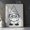 Artistic Knome Wearing Glasses - Free PDF Download