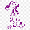 Artistic Sitting Great Dane Vector Art