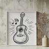 Creative Guitar Clipart - Free DXF