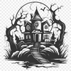 Creative Haunted House Decal - Free SVG Download