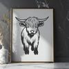 Highland Cow In PDF Format - Free Commercial Use License