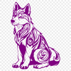 Sitting Husky DXFs - Free Commercial Use