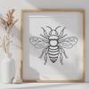 Beautiful Bee Vector Illustration In SVG For Free Download