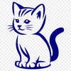 Sitting Kitten Vector Drawing - DXF Free Download