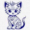 Free Unique Cat Drawing SVG - Commercial Use