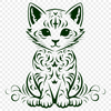 Beautiful Sitting Kitten - PNG Digital File