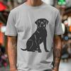 Sitting Labrador Retriever Illustration