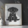 Beautiful Sitting Labrador Retriever Printable Artwork