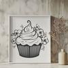 Creative Cupcake Vector Image - Free DXF