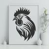 Artistic Cockerel In SVG & PNG