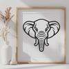 Elephant In SVG, PNG, PDF And DXF Files