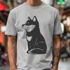 Artistic Sitting Shiba Inu Illustration